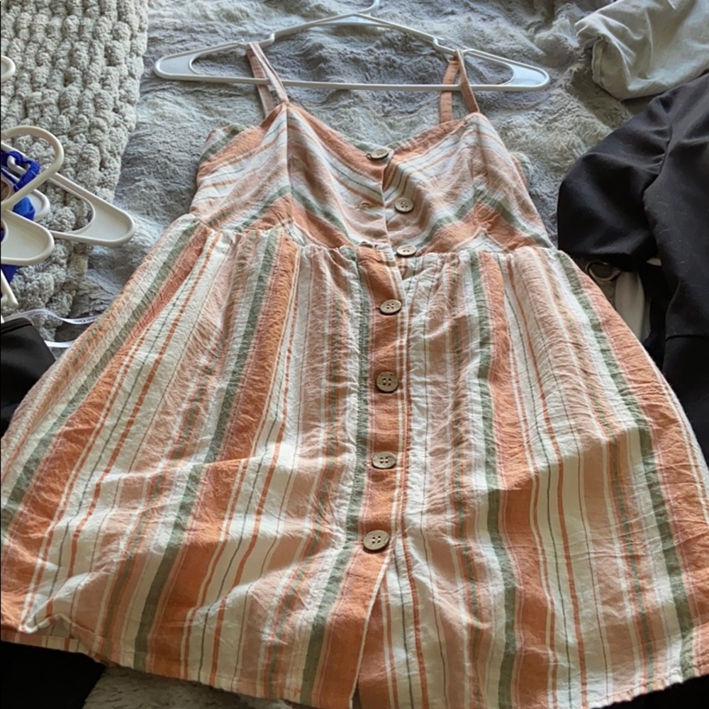 Front button day dress